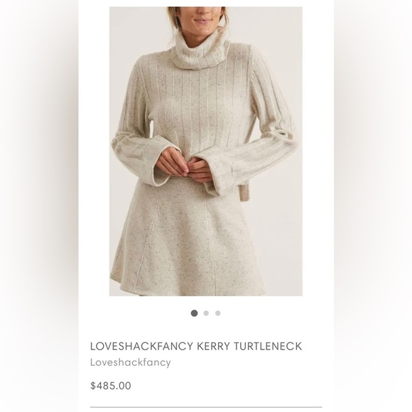 LOVESHACKFANCY Kerry cashmere turtleneck sweater XL -never worn! - Picture 7 of 8